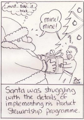 Duncan NZ Santa Cartoon