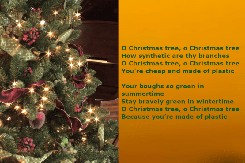 Needle points are real Christmas trees greener than artificial ones